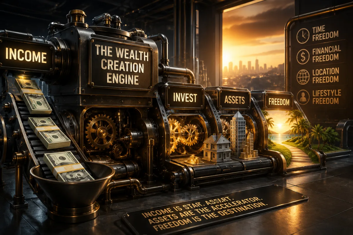 The Wealth Creation Engine: How Income Becomes Assets, Assets Become Freedom