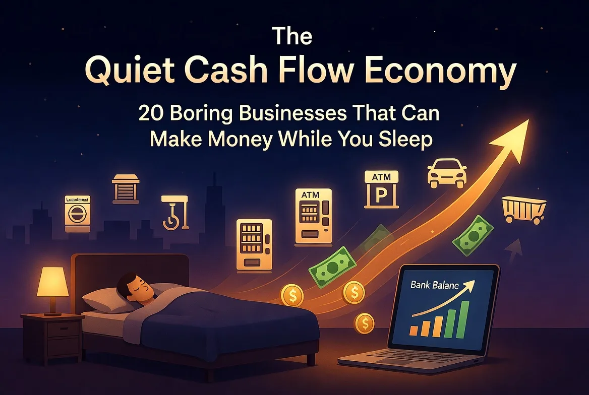 The Quiet Cash Flow Economy: 20 Boring Businesses That Can Make Money While You Sleep