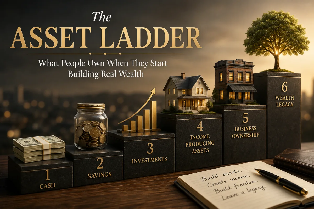 The Asset Ladder: What People Own When They Start Building Real Wealth