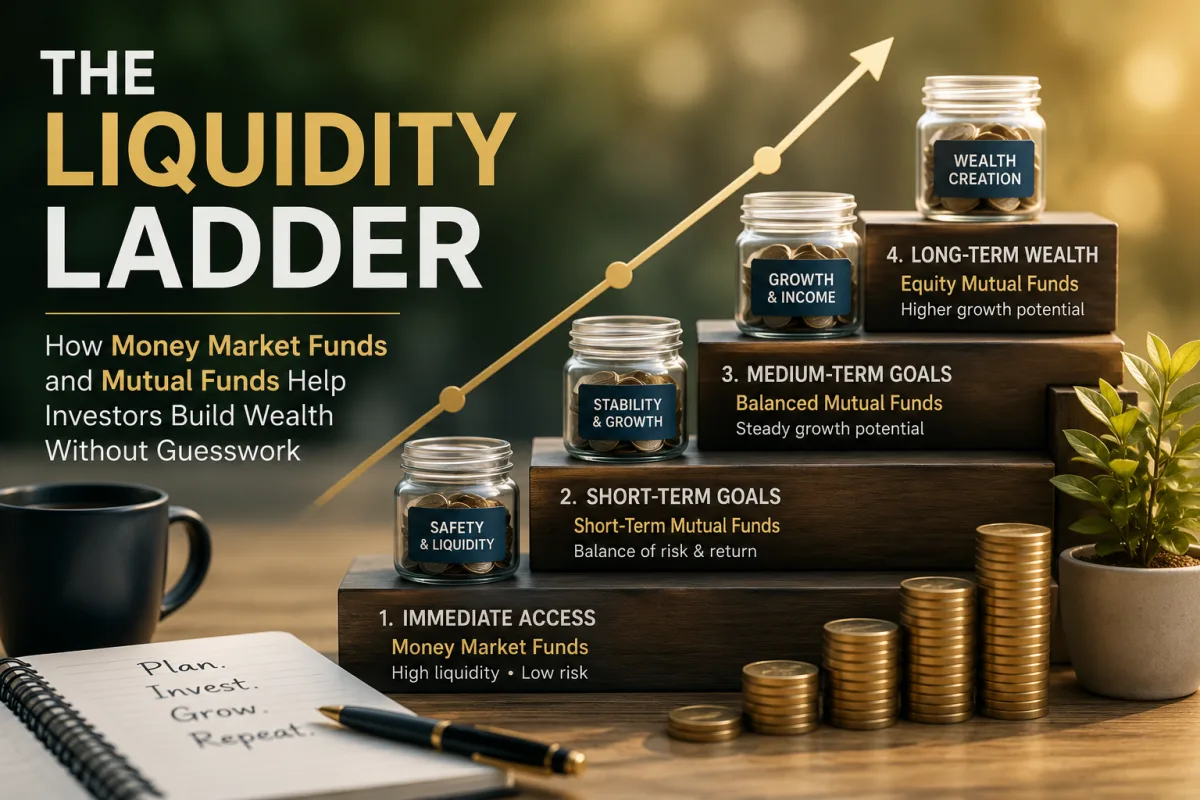 The Liquidity Ladder: How Money Market Funds and Mutual Funds Help Investors Build Wealth Without Guesswork