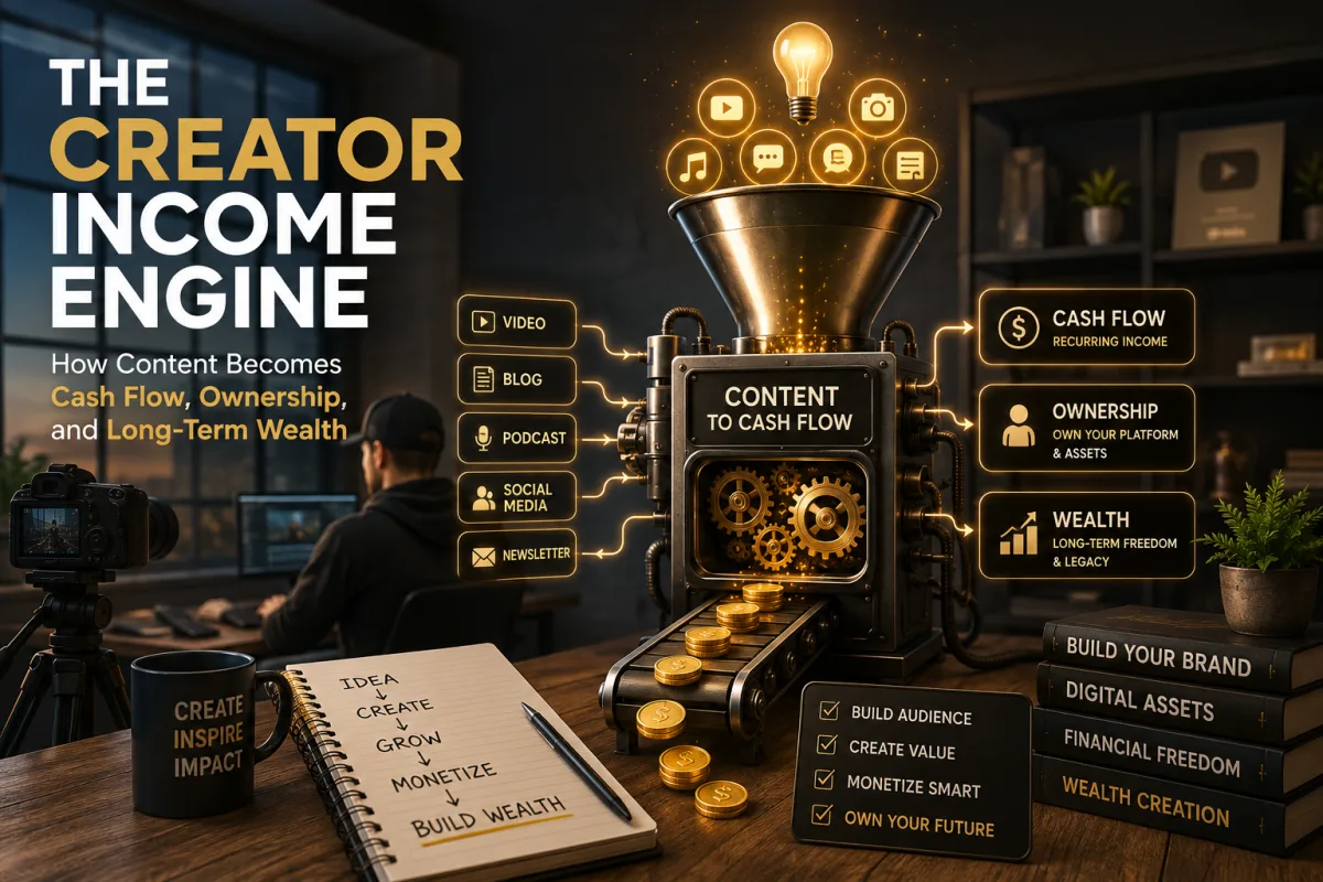 The Creator Income Engine: How Content Becomes Cash Flow, Ownership, and Long-Term Wealth