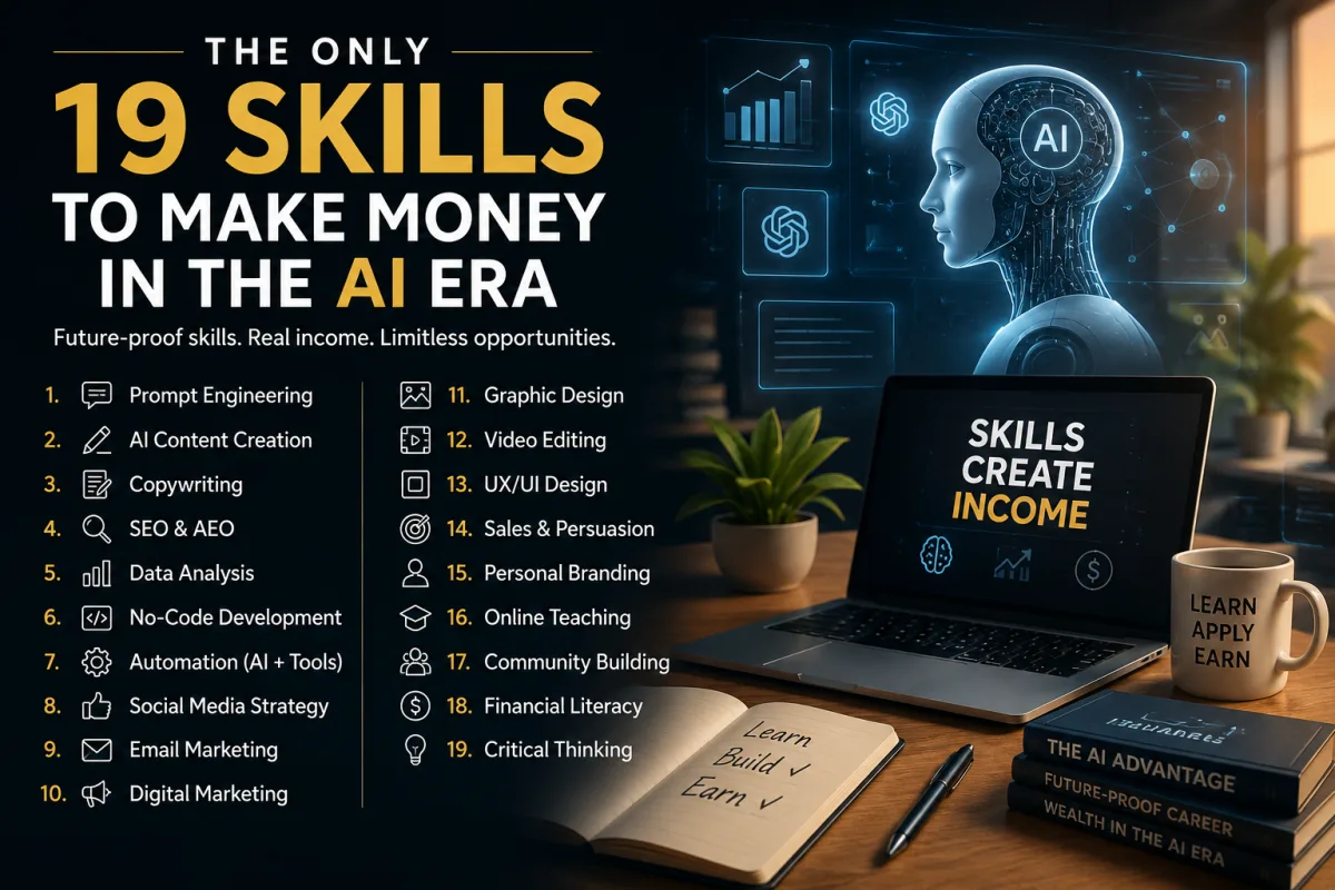 The Only 19 Skills to Make Money in the AI Era