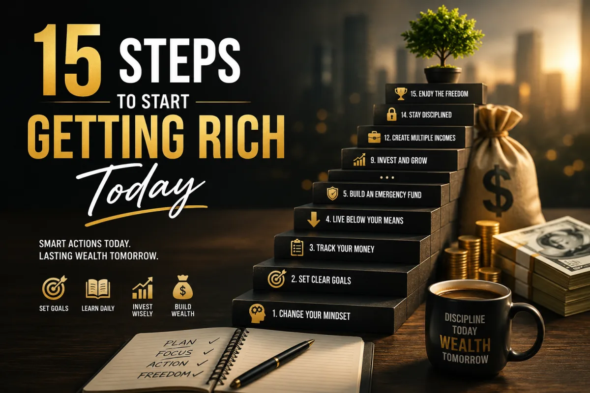 15 Steps to Start Getting Rich Today