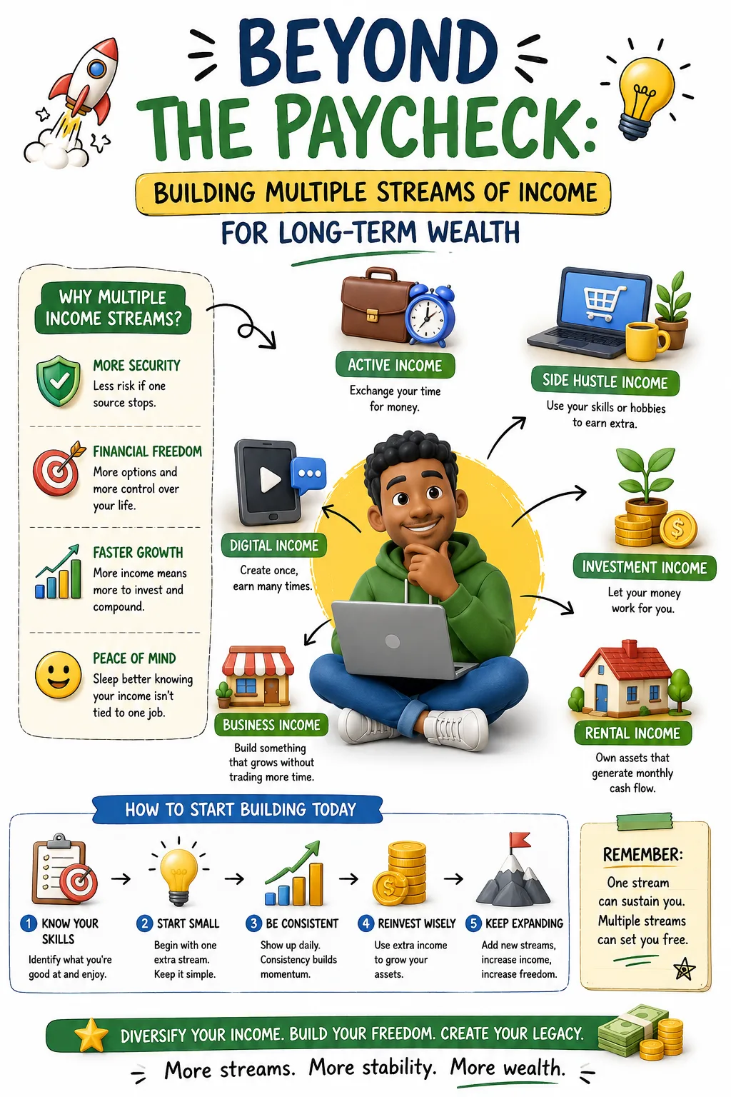 Beyond the Paycheck: Building Multiple Streams of Income for Long-Term Wealth