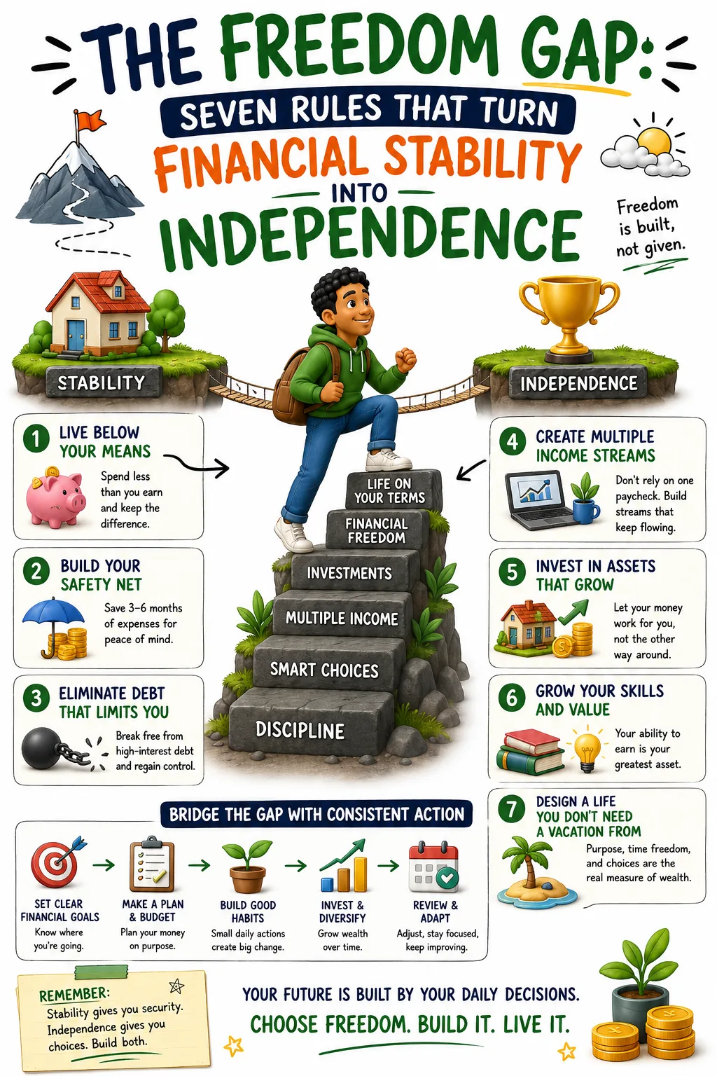 The Freedom Gap: Seven Rules That Turn Financial Stability Into Independence