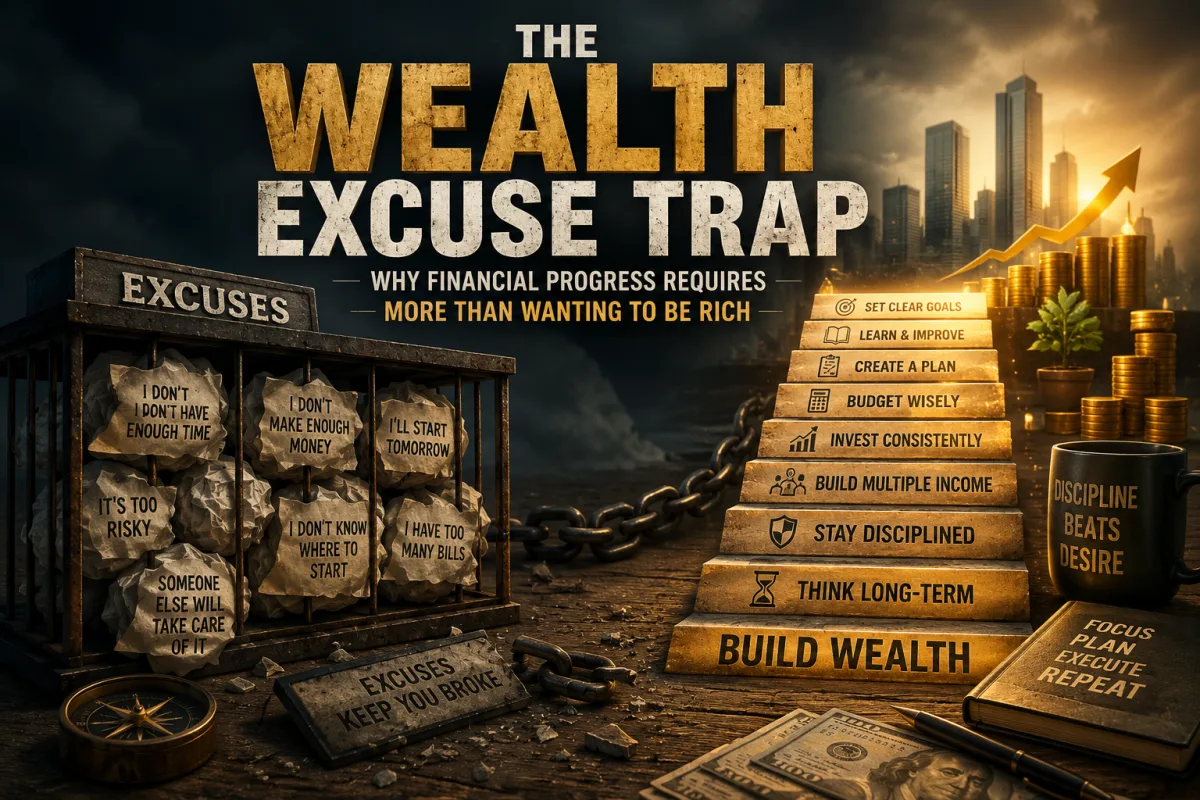 The Wealth Excuse Trap: Why Financial Progress Requires More Than Wanting to Be Rich