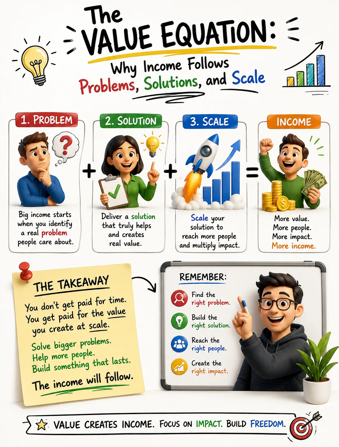 The Value Equation: Why Income Follows Problems, Solutions, and Scale