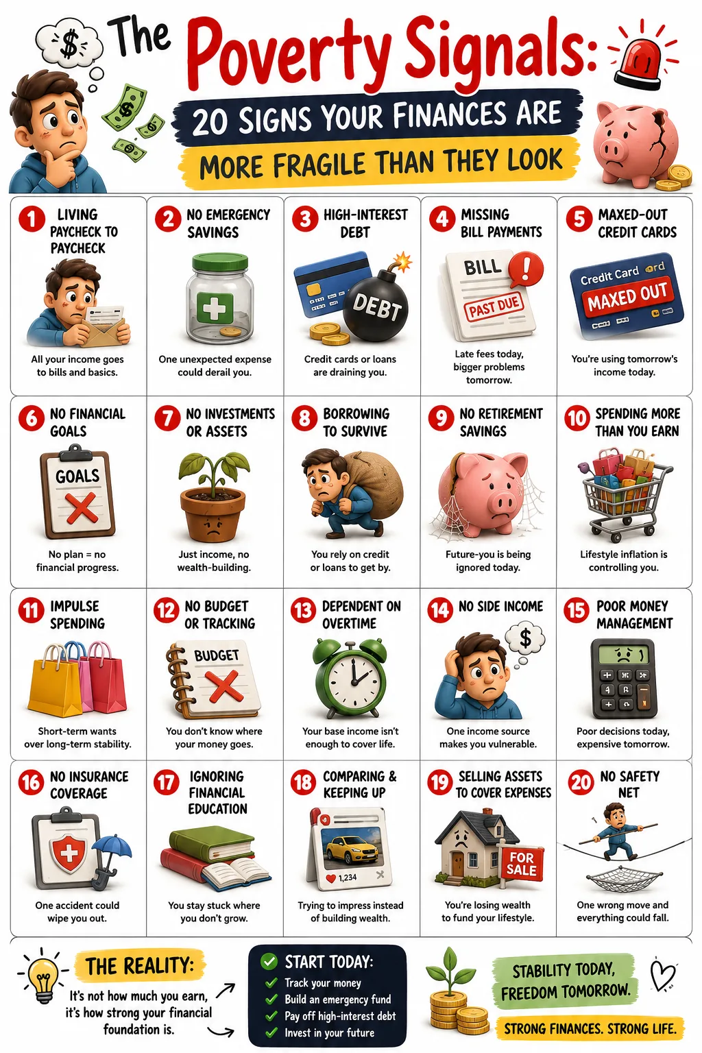 The Poverty Signals: 20 Signs Your Finances Are More Fragile Than They Look