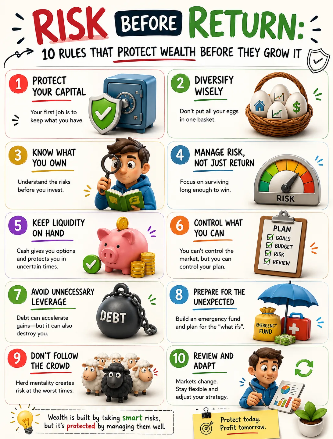 Risk Before Return: 10 Rules That Protect Wealth Before They Grow It