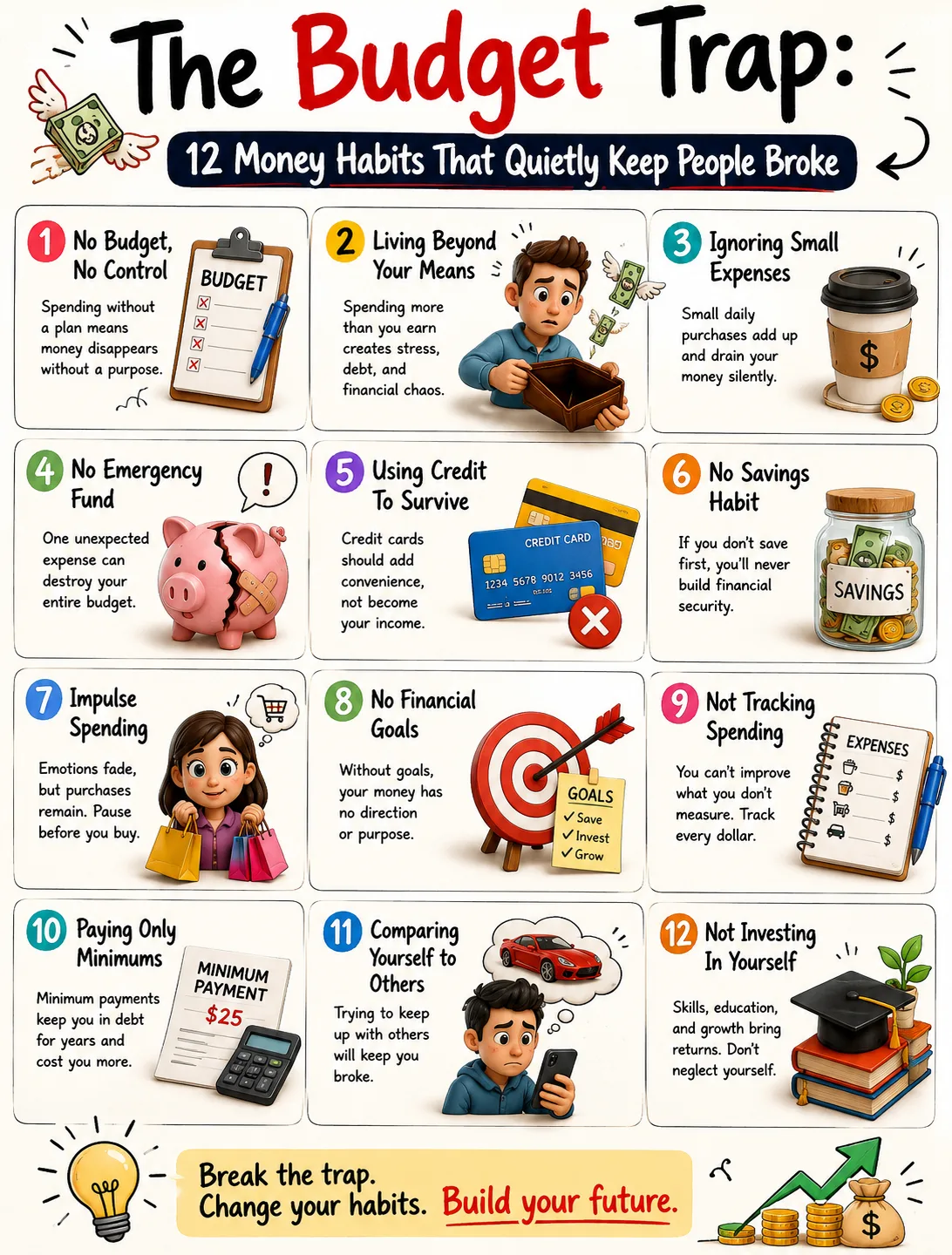 The Budget Trap: 12 Money Habits That Quietly Keep People Broke