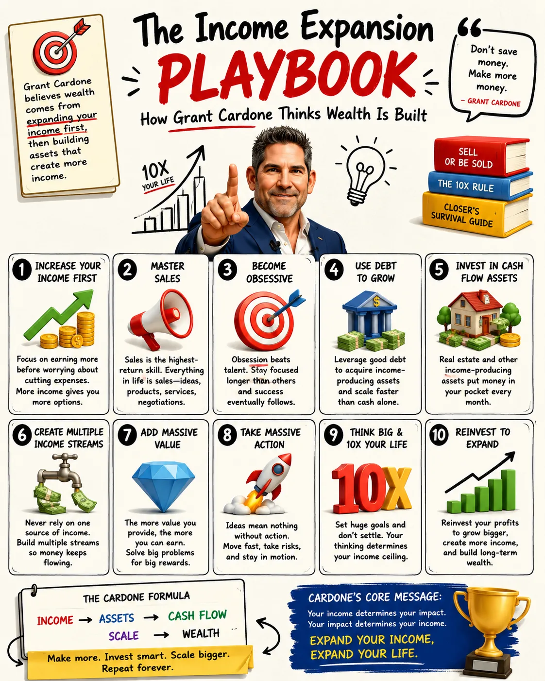 The Income Expansion Playbook: How Grant Cardone Thinks Wealth Is Built