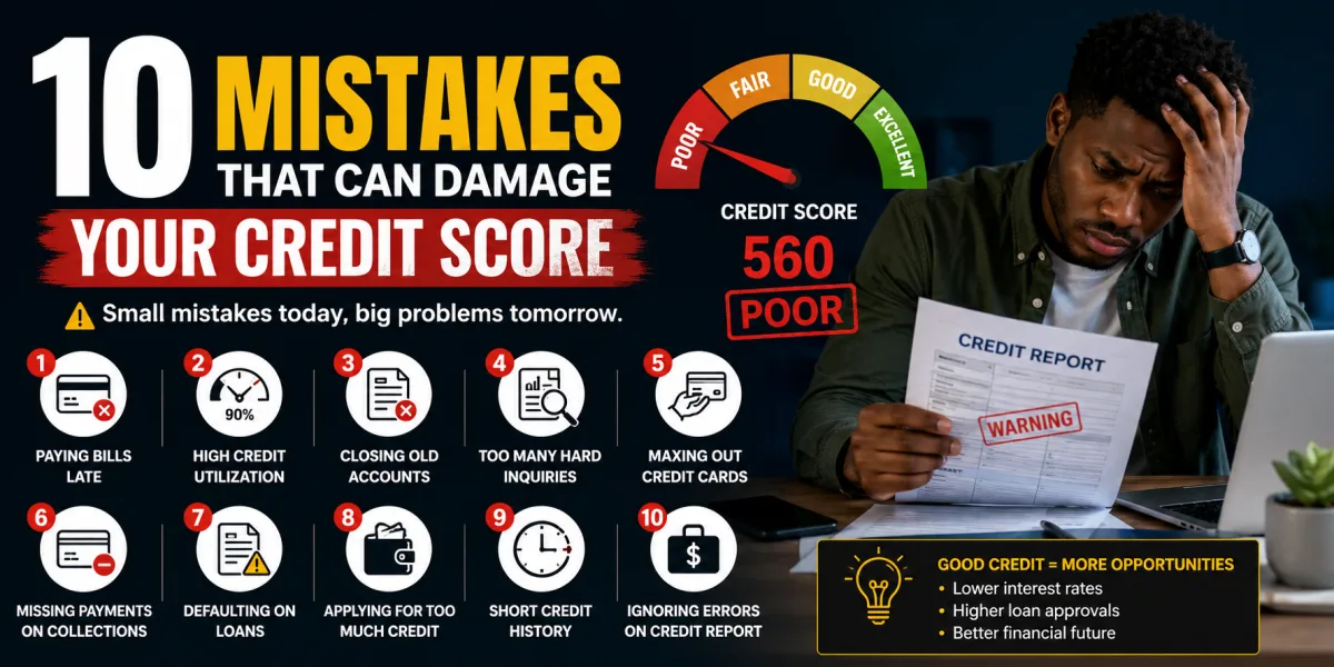 The Credit Damage Map: 10 Mistakes That Can Weaken Your Score for Years