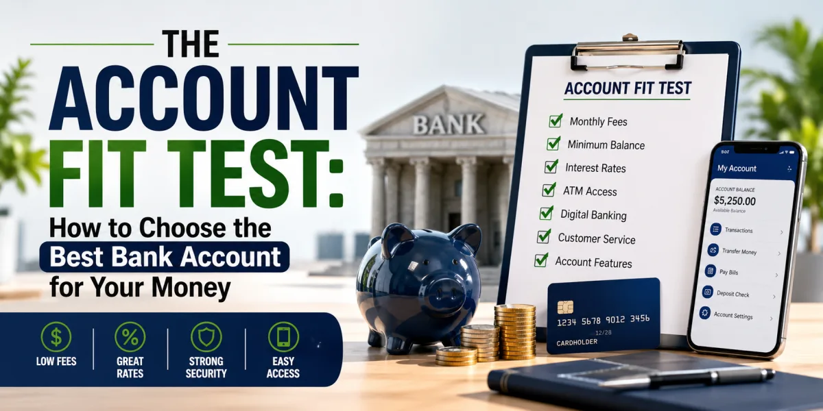 The Account Fit Test: How to Choose the Best Bank Account for Your Money