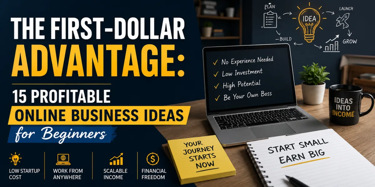 The First-Dollar Advantage: 15 Profitable Online Business Ideas for Beginners