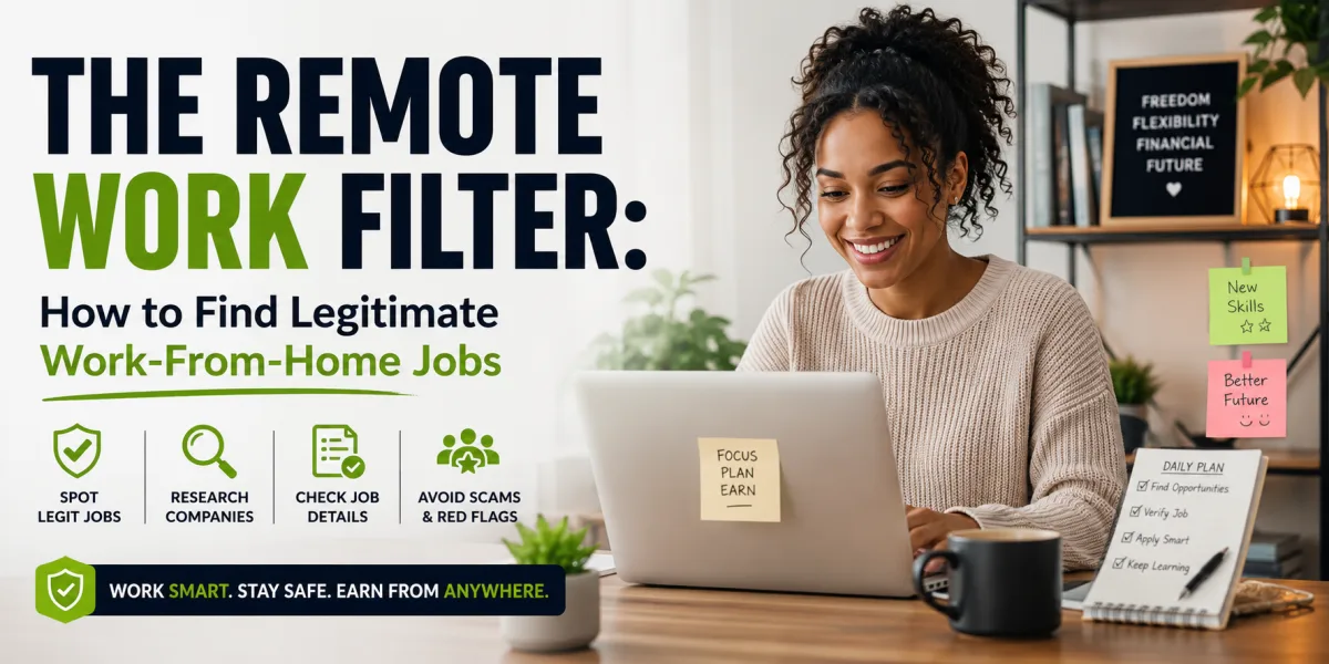 The Remote Work Filter: How to Find Legitimate Work-From-Home Jobs