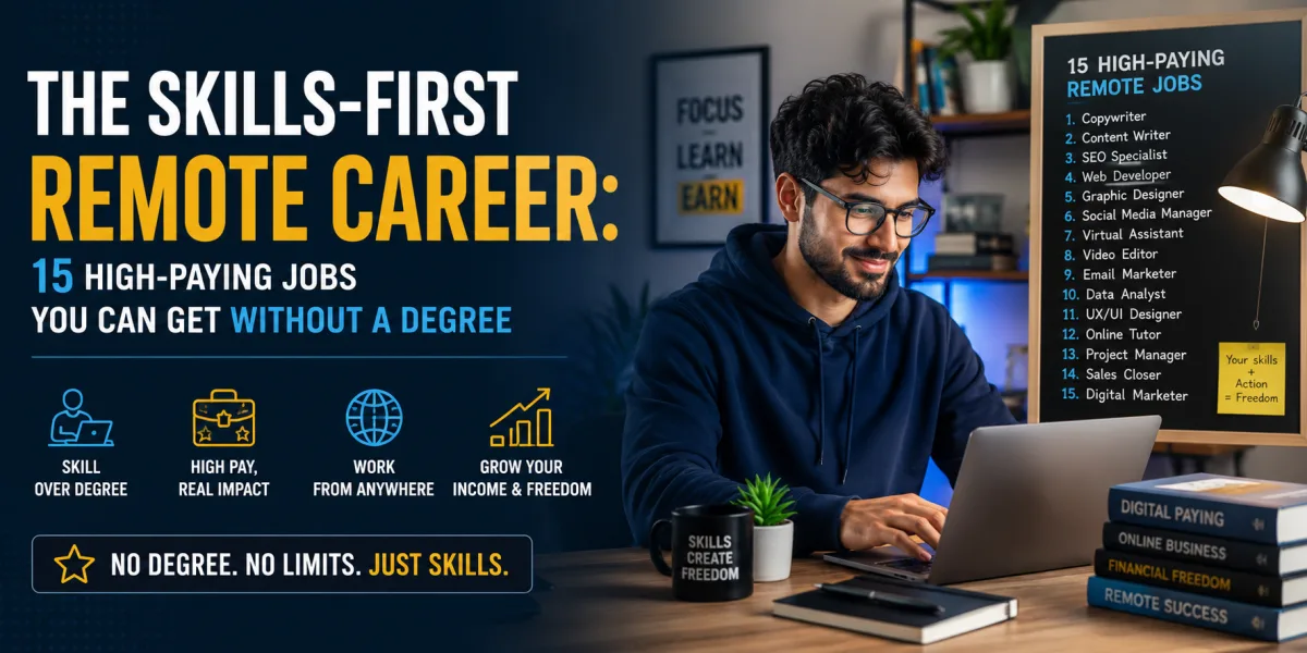 The Skills-First Remote Career: 15 High-Paying Jobs You Can Get Without a Degree