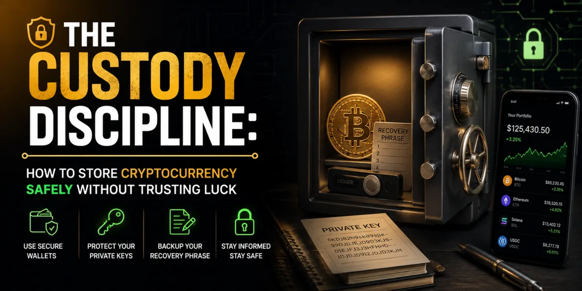 The Custody Discipline: How to Store Cryptocurrency Safely Without Trusting Luck