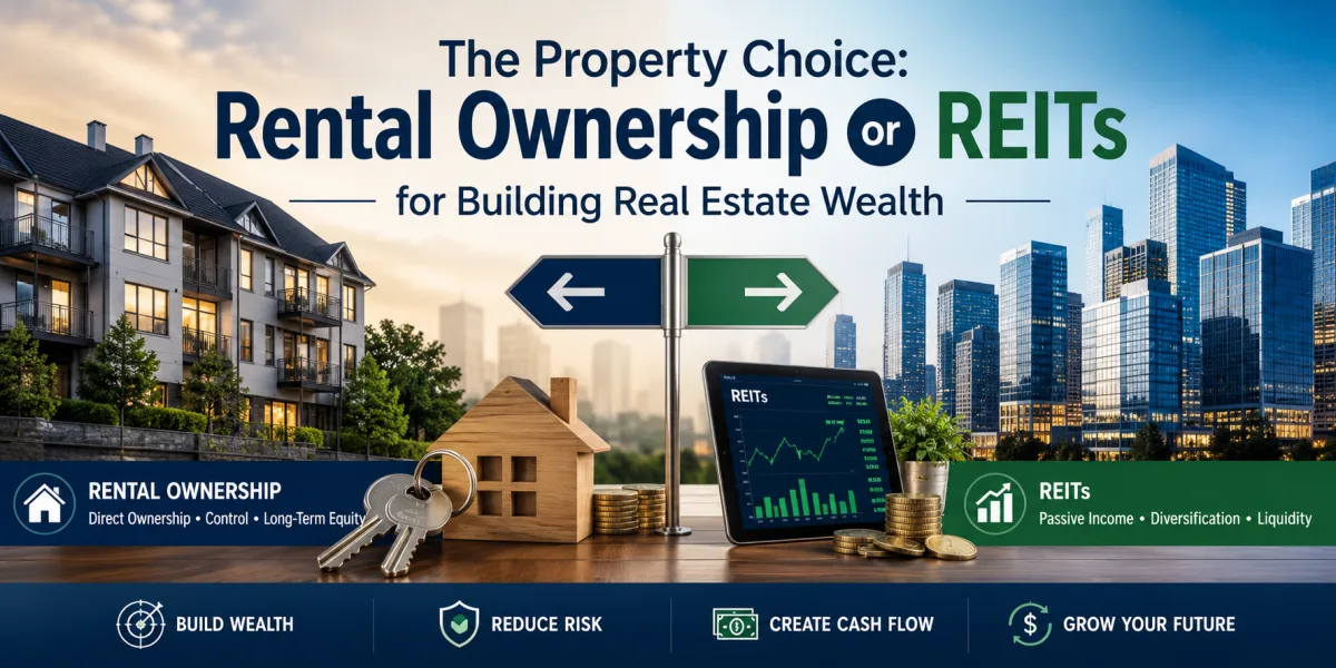 The Property Choice: Rental Ownership or REITs for Building Real Estate Wealth