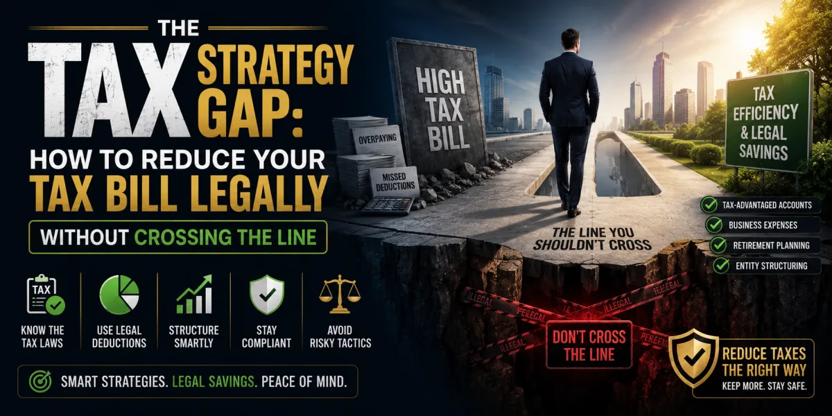 The Tax Strategy Gap: How to Reduce Your Tax Bill Legally Without Crossing the Line