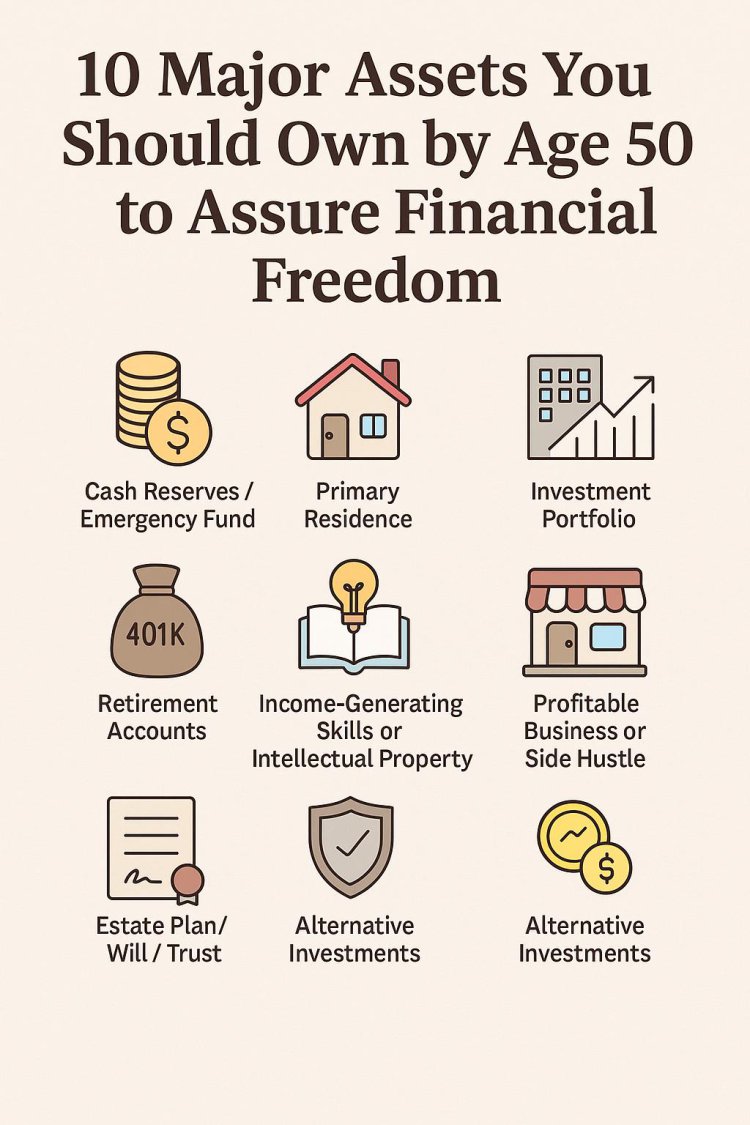10 Major Assets You Should Own by Age 50 to Assure Financial Freedom