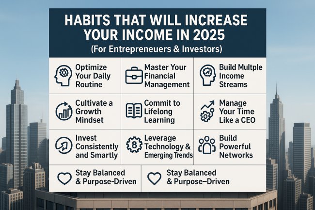 Top 10 Habits That Will Increase Your Income in 2025 (For Entrepreneurs & Investors)