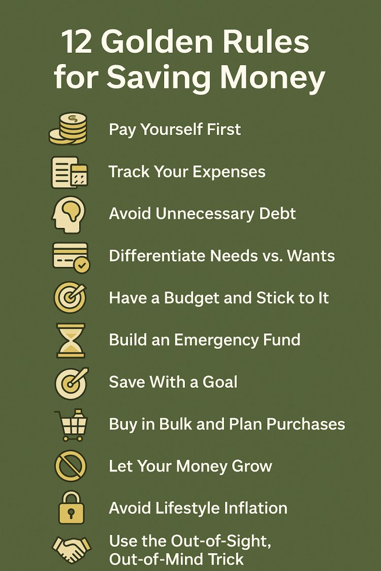 12 Golden Rules for Saving Money and Securing Your Financial Future