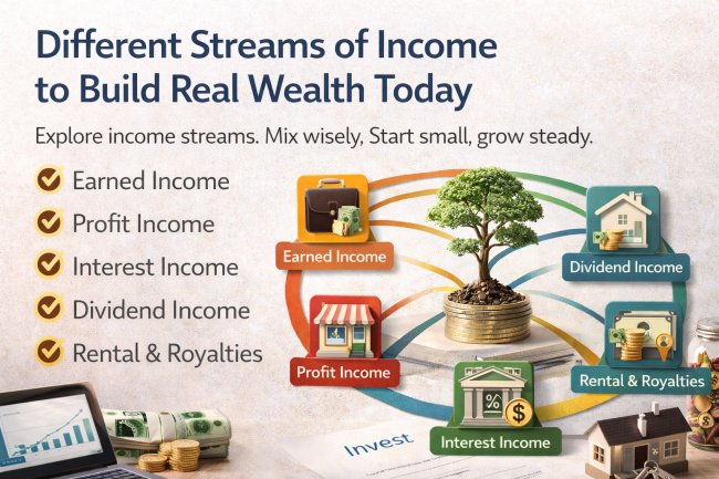 Different Streams of Income to Build Real Wealth Today